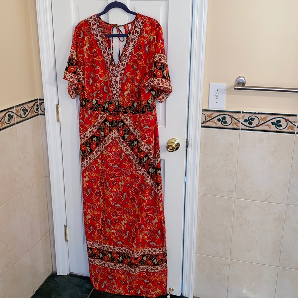 Like new boho inspired maxi dress ; worn once